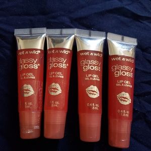 Wet n wild lot of 4 glassy gloss mow the glass 314